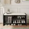 1010mm Wood Shoe Storage Entryway Bench Leather Upholstered – AUD-H2082