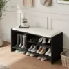 1010mm Wood Shoe Storage Entryway Bench Leather Upholstered – AUD-H2082