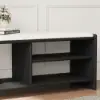 1010mm Wood Shoe Storage Entryway Bench Leather Upholstered – AUD-H2082
