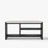 1010mm Wood Shoe Storage Entryway Bench Leather Upholstered – AUD-H2082
