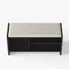 1010mm Wood Shoe Storage Entryway Bench Leather Upholstered – AUD-H2082