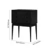 Tanic Mid Century Modern Chest Cabinet with Storage 3 Drawers of Ash Wood – Black