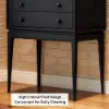 Tanic Mid Century Modern Chest Cabinet with Storage 3 Drawers of Ash Wood – Black