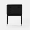Tanic Mid Century Modern Chest Cabinet with Storage 3 Drawers of Ash Wood – Black