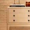 Picture of Tanic Mid Century Modern Whitewash Chest Cabinet with Storage 3 Drawers of Ash Wood