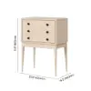 Picture of Tanic Mid Century Modern Whitewash Chest Cabinet with Storage 3 Drawers of Ash Wood