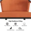Cranis Orange Velvet Counter Stool with Upholstered, 1 Piece