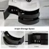 90 cm Floating Curved Bathroom Vanity in Black Right Offset Single Sink Bathroom Cabinet