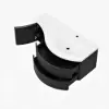 90 cm Floating Curved Bathroom Vanity in Black Right Offset Single Sink Bathroom Cabinet