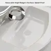 90 cm Floating Curved Bathroom Vanity in White Right Offset Single Sink Bathroom Cabinet