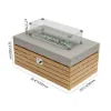 Tevara Outdoor 100 cm Propane Smokeless Rectangular Fire Pit Table in Sand