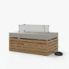 Tevara Outdoor 100 cm Propane Smokeless Rectangular Fire Pit Table in Sand