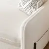 200 cm 3-Seater Warm White Boucle Convertible Sleeper Sofa with Storage & Pillows