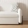 Picture of 135 cm 1-Seater Warm White Boucle Convertible Sleeper Sofa with Storage & Pillows – AUD-H2095