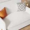 135 cm 1-Seater White Corduroy Convertible Sleeper Sofa with Storage & Pillows – AUD-H2096