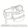 35" Floating Single Curved Bathroom Vanity with Sink & Storage – Natural Right Offset