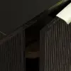 Modern 162 cm Rounded Edge Black Sintered Stone Desk with Dual Storage