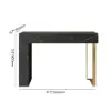 Modern 47" Marble Effect Console Table with 2 Drawers & Golden Leg – Black