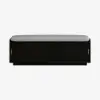 Black Shoe Storage Bench with Cushion
