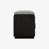 Black Shoe Storage Bench with Cushion