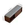 Walnut Shoe Storage Bench with Cushion