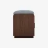 Walnut Shoe Storage Bench with Cushion