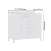 1000mm Freestanding White Bathroom Vanity, Sintered Stone Countertop & Silver Handles