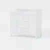 1000mm Freestanding White Bathroom Vanity, Sintered Stone Countertop & Silver Handles