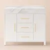 Picture of 1000mm Freestanding White Bathroom Vanity, Sintered Stone Countertop & Gold Handles