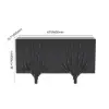 Mid Century Modern 160 cm Black Sideboard with Branch Design & 2 Doors
