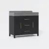 1000mm Freestanding Black Bathroom Vanity, Sintered Stone Countertop & Gold Handles