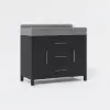 1000mm Freestanding Black Bathroom Vanity, Sintered Stone Countertop & Silver Handles