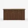 1800mm Kitchen Islands Sintered Stone Walnut Modern with Storage Kitchen Cabinet