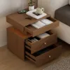 Krila Floating 3-Drawer LED Smart Bedside Table with Light – Rectangle – Nightstand – AUD-H2115