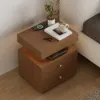 Krila Floating 3-Drawer LED Smart Bedside Table with Light – Rectangle – Nightstand – AUD-H2115