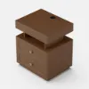 Krila Floating 3-Drawer LED Smart Bedside Table with Light – Rectangle – Nightstand – AUD-H2115