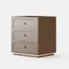 Krila Floating 3-Drawer LED Smart Bedside Table with Light Set of 2