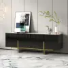 Grovyn 1500mm Sintered Stone Top Fluted TV Stand with Storage
