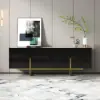 Grovyn 1500mm Sintered Stone Top Fluted TV Stand with Storage