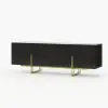 Grovyn 1500mm Sintered Stone Top Fluted TV Stand with Storage