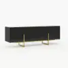 Grovyn 1500mm Sintered Stone Top Fluted TV Stand with Storage