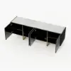 Grovyn 1500mm Sintered Stone Top Fluted TV Stand with Storage