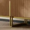 Grovyn 150 cm Sintered Stone Top Fluted TV Unit with Spacious Cabinets – Stand Storage