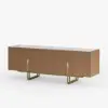 Grovyn 150 cm Sintered Stone Top Fluted TV Unit with Spacious Cabinets – Stand Storage