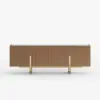 Grovyn 150 cm Sintered Stone Top Fluted TV Unit with Spacious Cabinets – Stand Storage