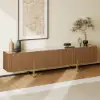 Grovyn 95" Sintered Stone Top Fluted TV Stand with Storage