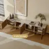 Grovyn 95" Sintered Stone Top Fluted TV Stand with Storage
