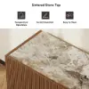 Grovyn 95" Sintered Stone Top Fluted TV Stand with Storage