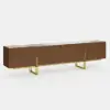 Grovyn 95" Sintered Stone Top Fluted TV Stand with Storage