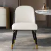 Modern Grey PU Leather Upholstered Dining Chair, 2 Pieces